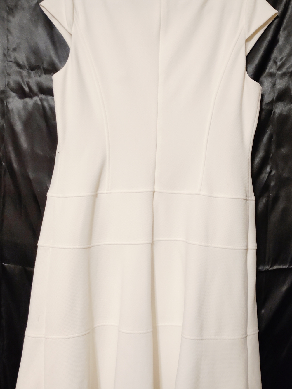 Black Label by Evan Picone White Cap-Sleeve Midi Dress Size 16 - Picture 4 of 5